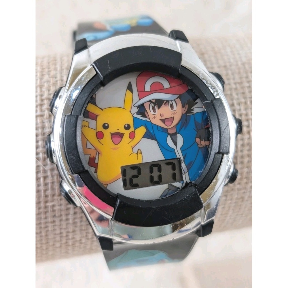 Pokemon Multicolor Plastic Digital Watch 2017 Pikachu New‎ Batteries